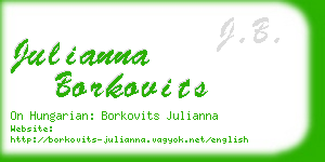 julianna borkovits business card
